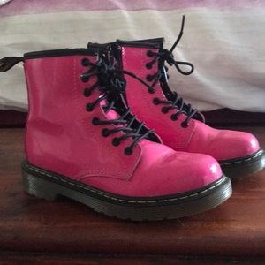 Girls pink doc martens